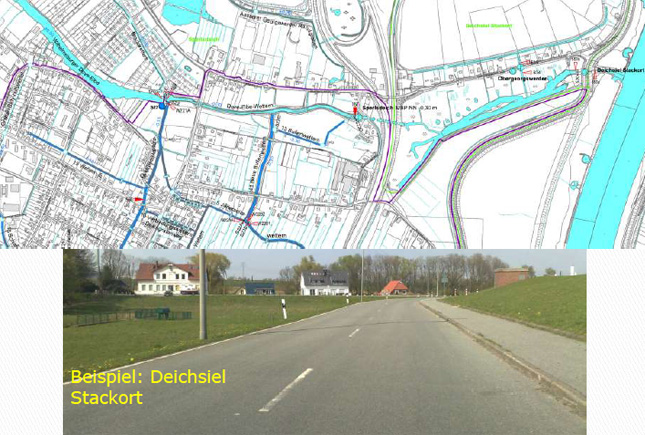 Deichsiel Stackort